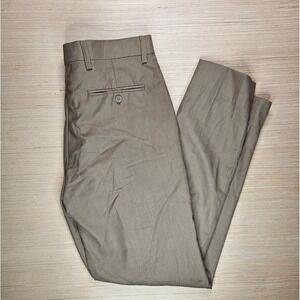 Alain Dupetito Tan Dress Pants Mens Size 38R 32x31 Regular Fit Slacks‎ Hemmed